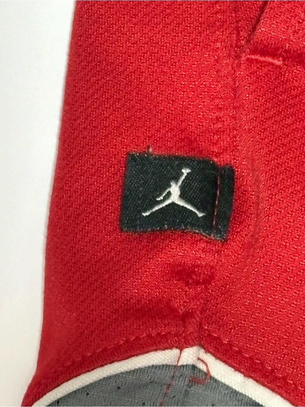 Jordan Red Men’s Athletic Basketball Shorts with White Accents
